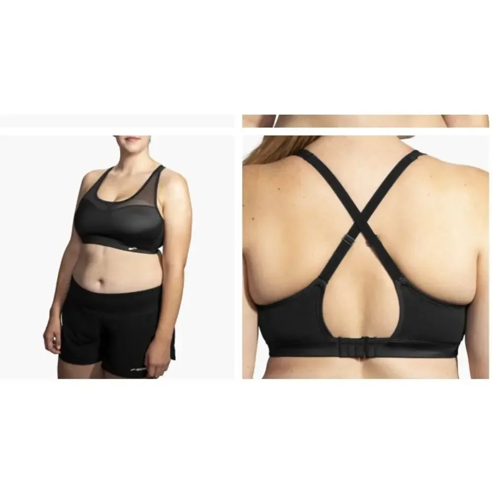 New NWT‎ Brooks Fast Forward Crossback Black Sports Bra Size XXL